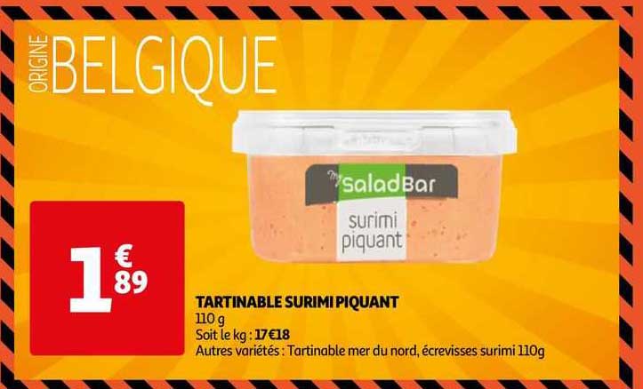 tartinable surimi piquant