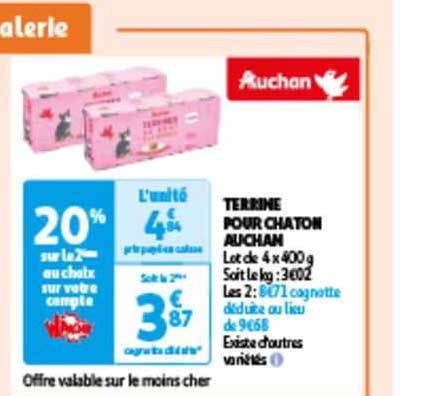 Terrine Pour Chaton Auchan