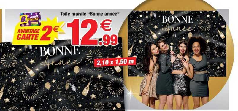 toile murale "bonne année"