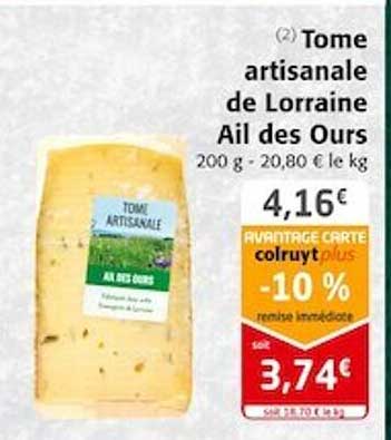 Tome Artisanale De Lorraine Ail Des Ours