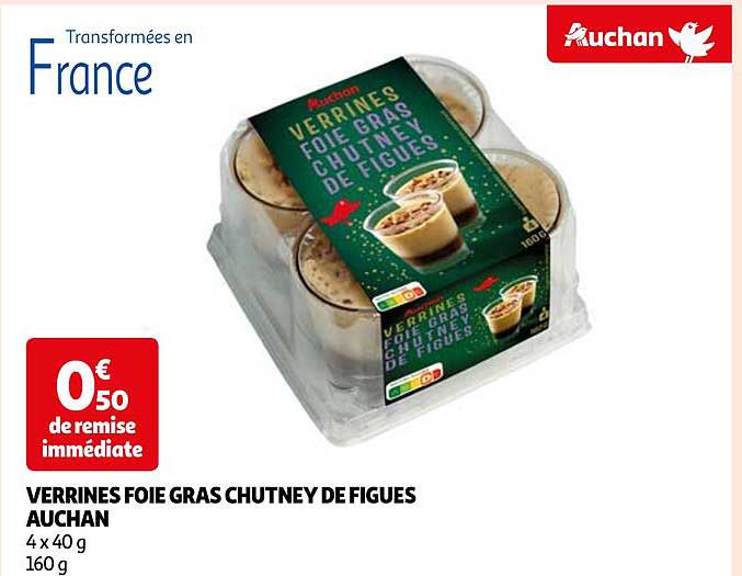 verrines foie gras chutney de figues auchan