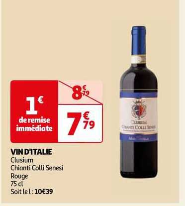vin d'italie clusium chianti colli senesi rouge