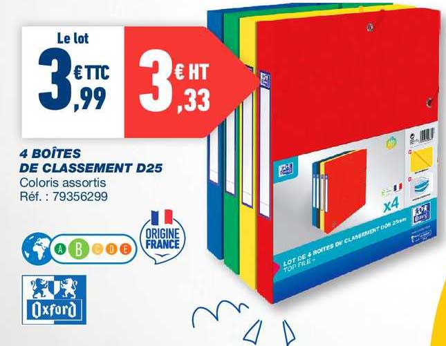 4 boîtes de classement d25