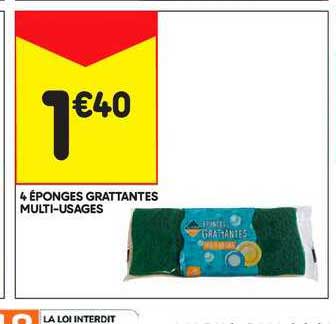 4 éponges grattantes multi-usages