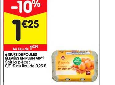 6 œufs de poules élevées en plein air