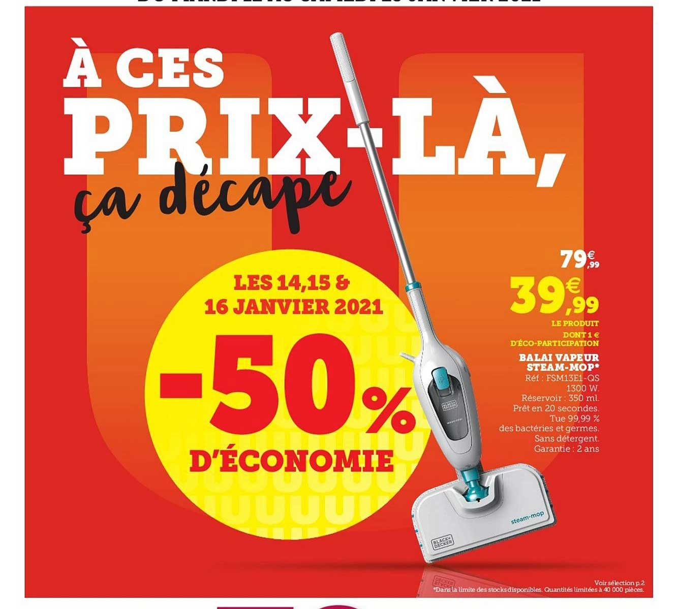 Balai Vapeur Steam-mop