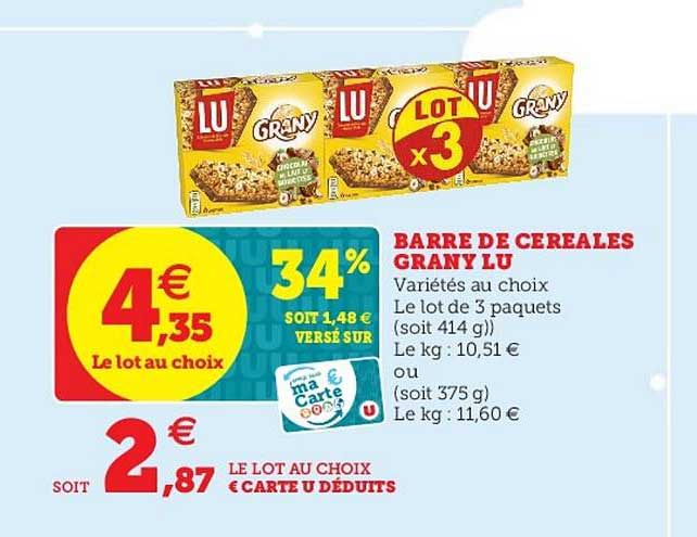 barre de céréales grany lu