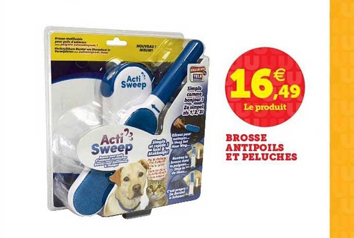 brosse antipoils et peluches acti' sweep