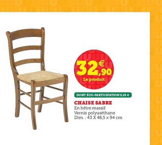 chaise sabre