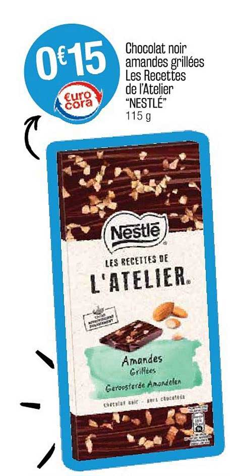 chocolat noir amandes grillées les recettes de l'atelier "nestlé"