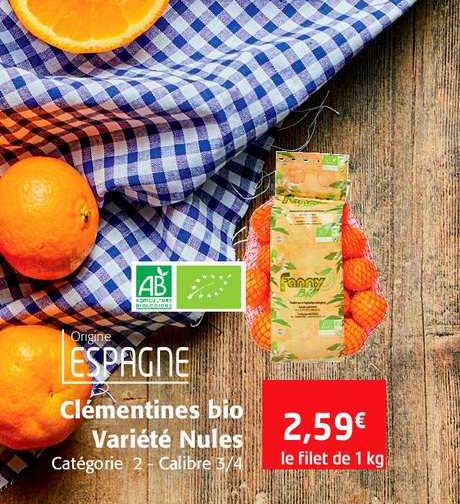 clémentine bio variété nules