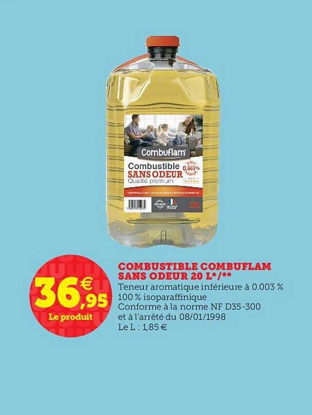 Combustible Combuflam Sans Odeur 20l