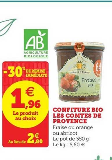 confiture bio les comtes de provence