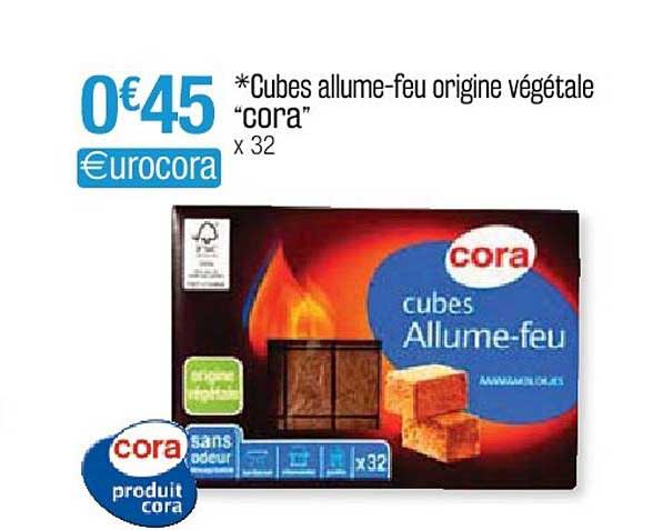 Cubes Allume-feu Origine Végétale "cora"