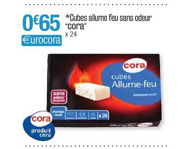 cubes allume feu sans odeur "cora"