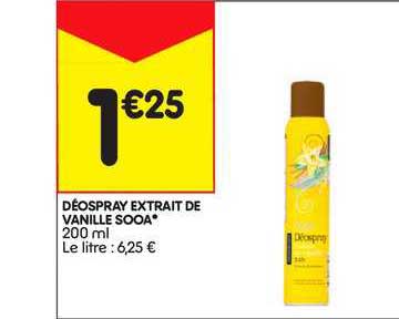 déospray extrait de vanille sooa