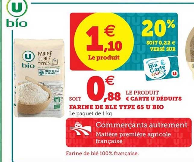 farine de blé type 65 u bio