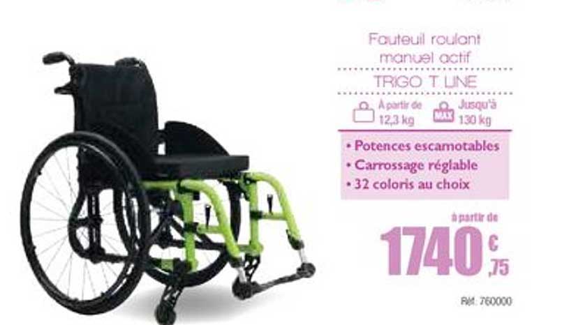 fauteuil roulant manuel actif trigo t line