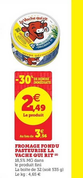 fromage fondu pasteurisé la vache qui rit