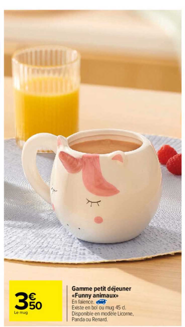 gamme petit déjeuner "funny animaux"