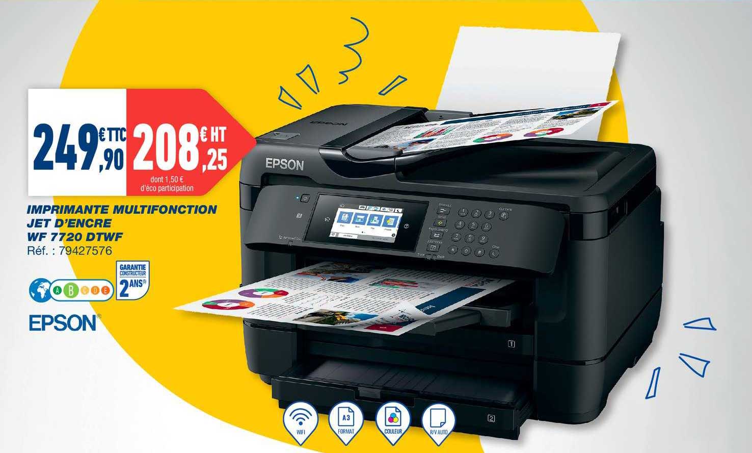 imprimante multifonction jet d'encre wf 7720 dtwf epson