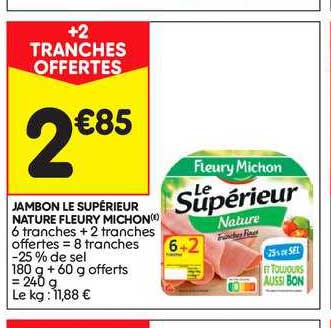 jambon le supérieur nature fleury michon