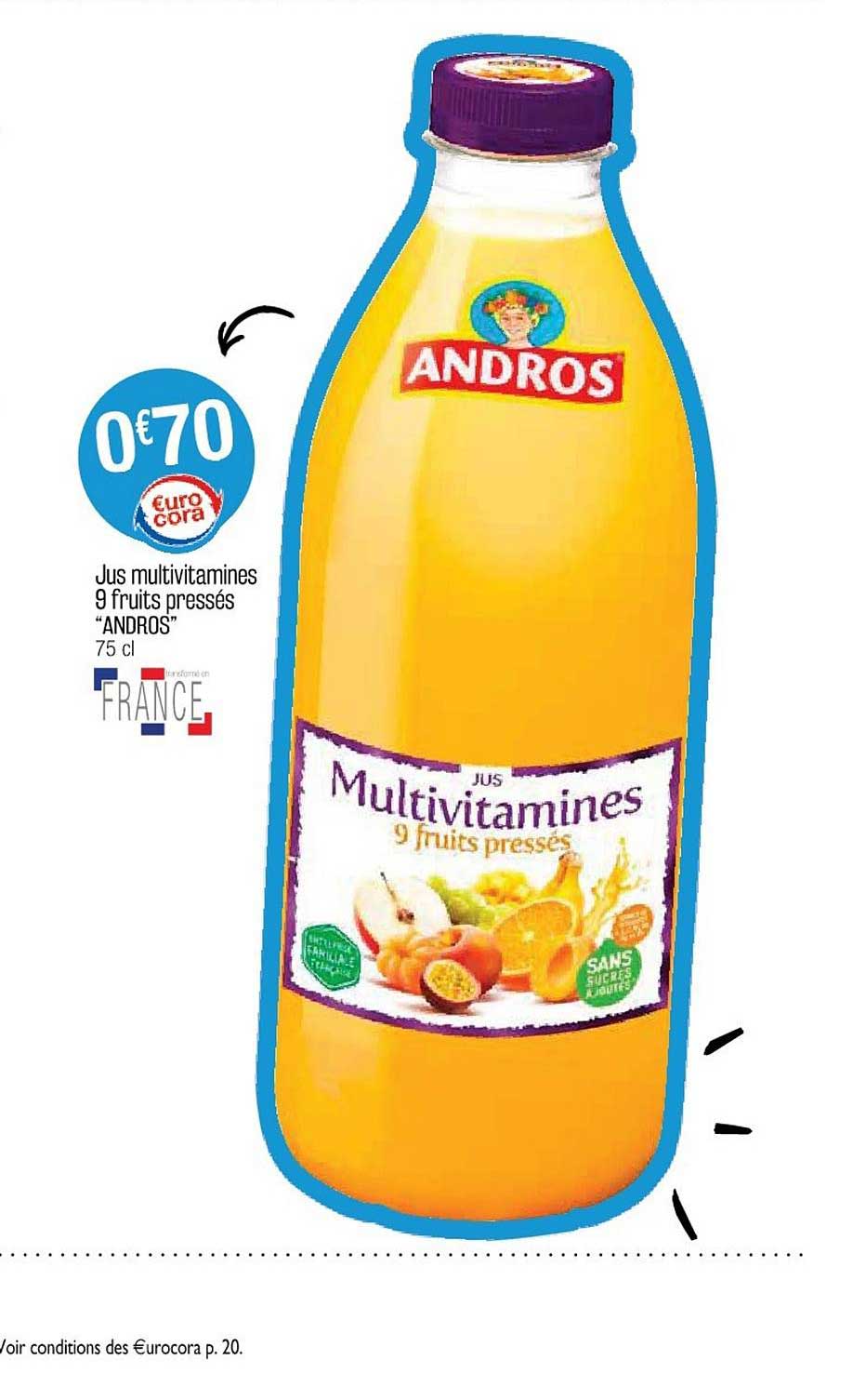 jus multivitamines 9 fruits pressés "andros"