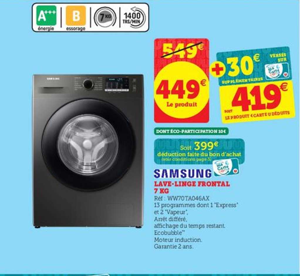 lave-linge frontal 7 kg samsung