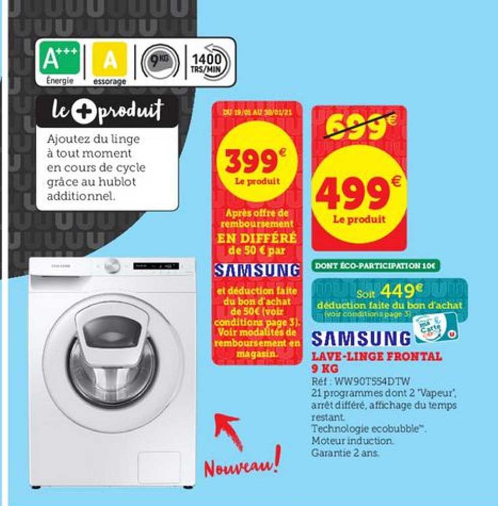 lave-linge frontal 9 kg samsung