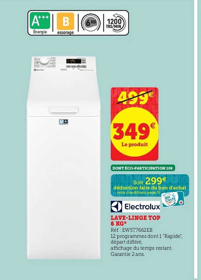 Lave-linge Top 6 Kg Electrolux