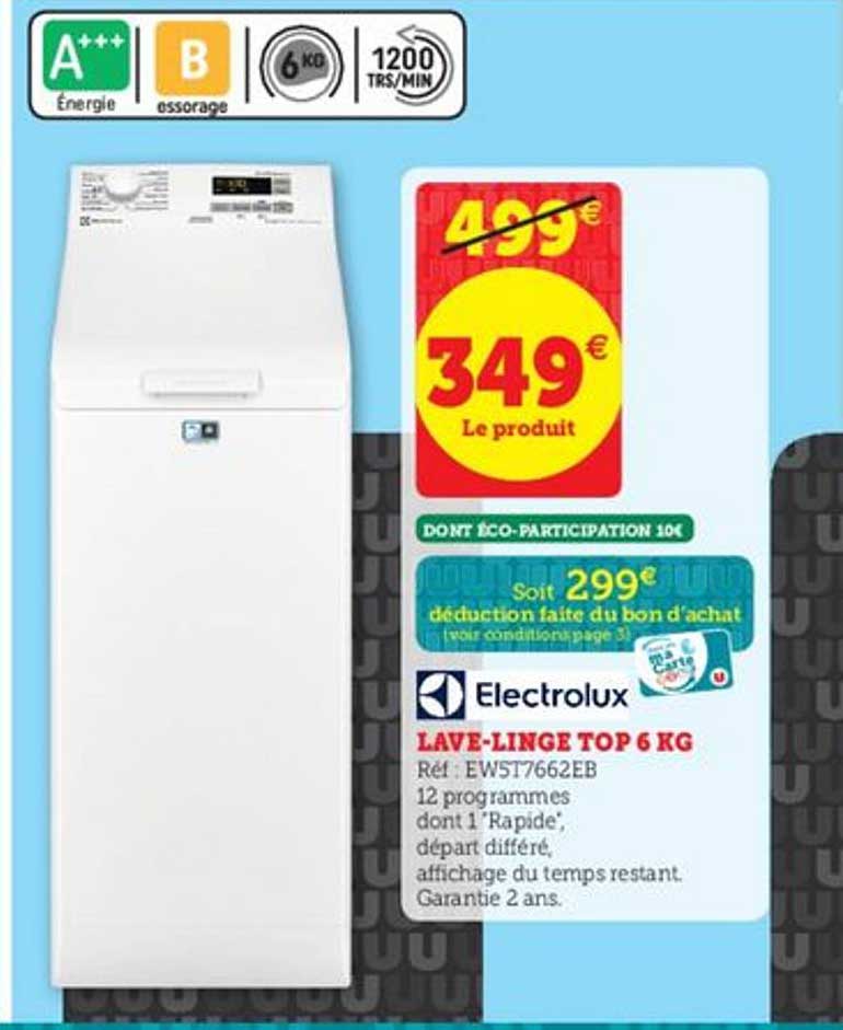 lave-linge top 6 kg electrolux