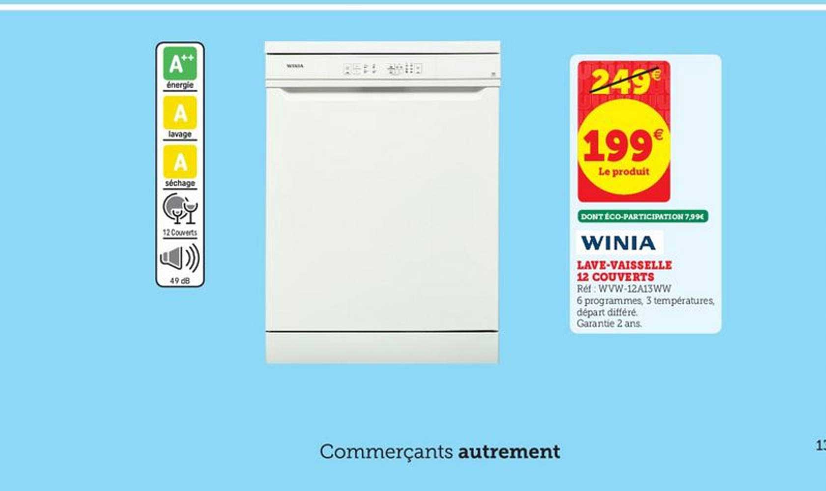 lave-vaisselle 12 couverts winia