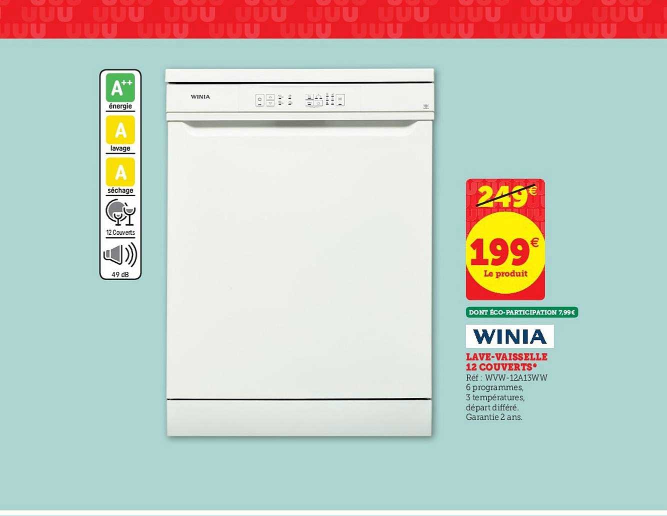 lave-vaisselle 12 couverts winia