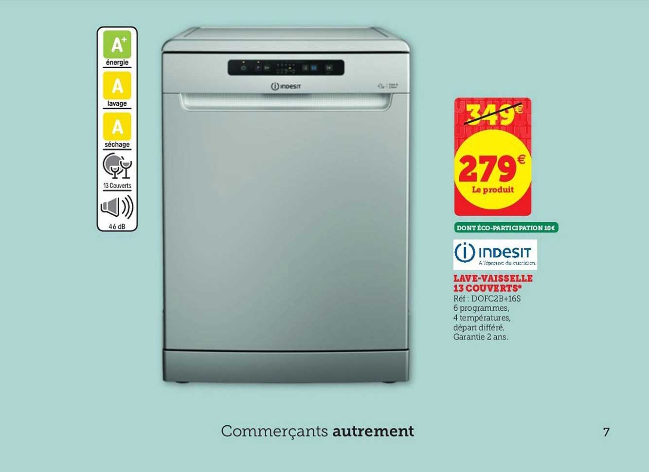 lave-vaisselle 13 couverts indesit