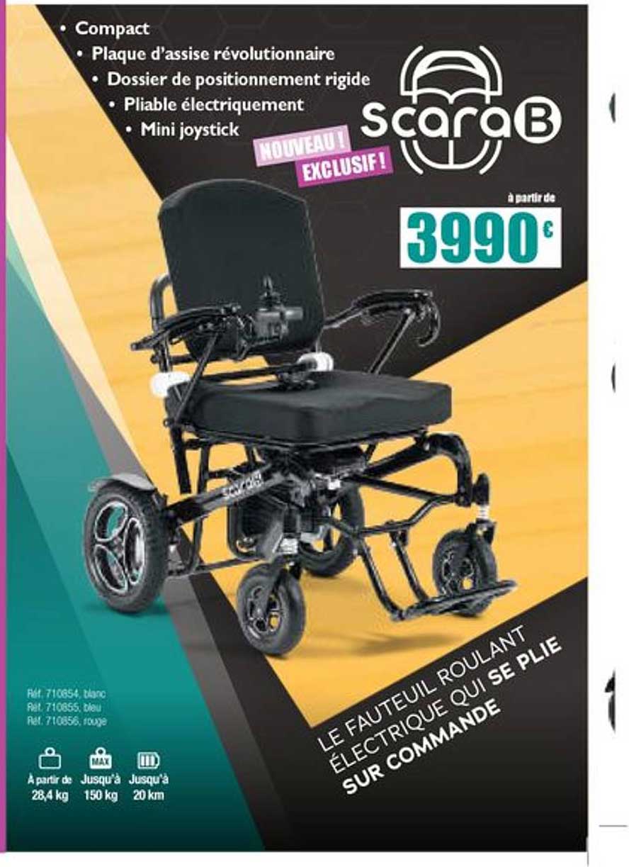 le fauteuil roulant électrique qui se plie