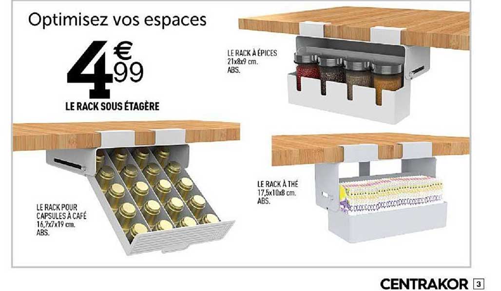le rack sous étagère