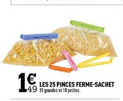 Les 25 Pinces Ferme-sachet