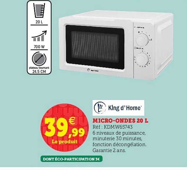 micro-ondes 20 l king d'home