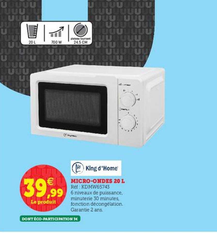 micro-ondes 20 l king d'home