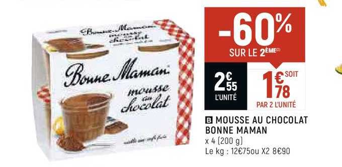 mousse au chocolat bonne maman
