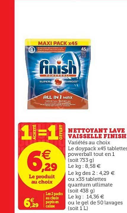nettoyant lave vaisselle finish