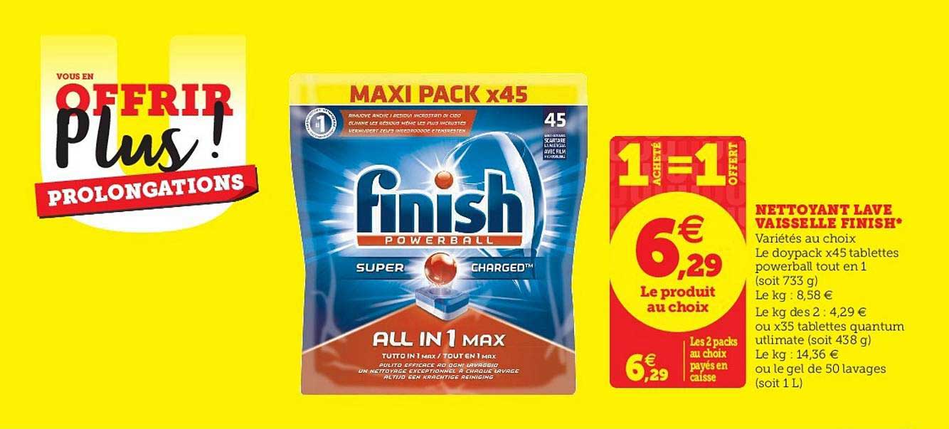 nettoyant lave vaisselle finish