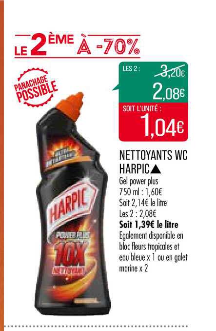 nettoyants wc harpic