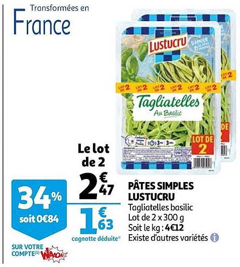 Pâtes Simples Lustucru