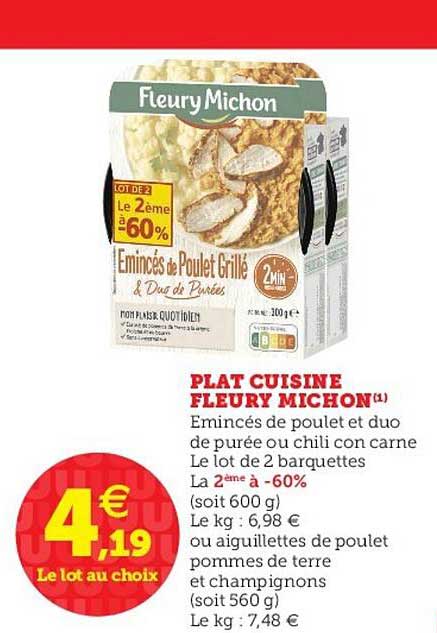 plat cuisiné fleury michon