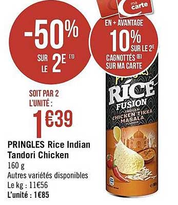 pringles rice indian tandori chicken