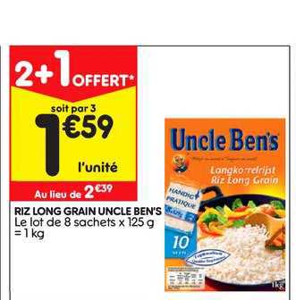 riz long grain uncle ben's