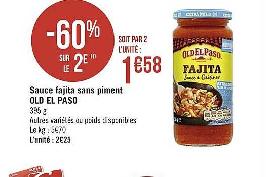 Sauce Fajita Sans Piment Old El Paso