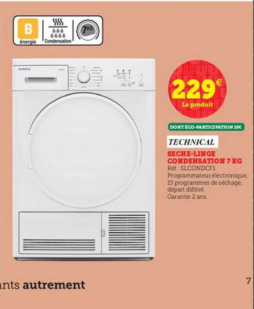 Sèche-linge Condensation 7 Kg Technical