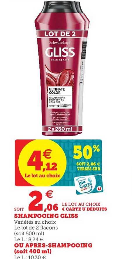 shampooing gliss ou après-shampooing